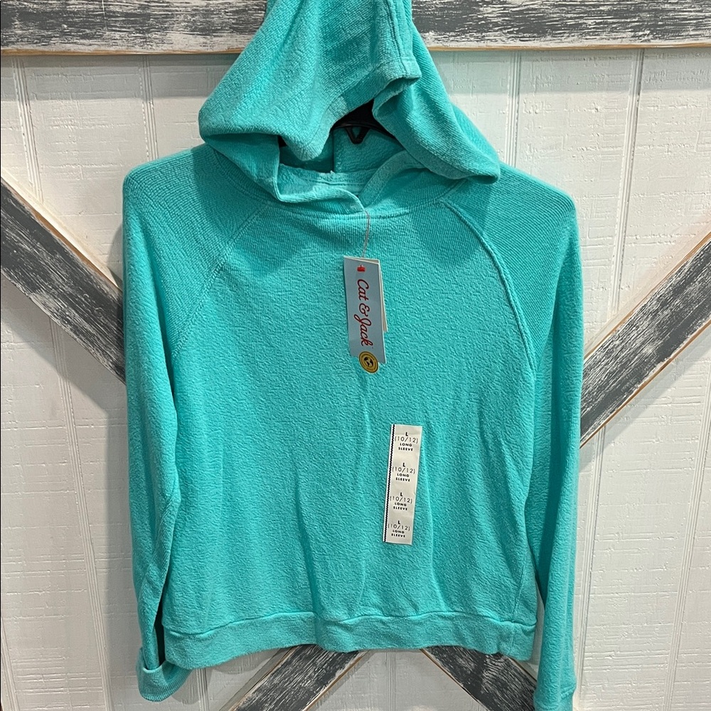 Cat & Jack Vibrant Turquoise Kids Hoodie